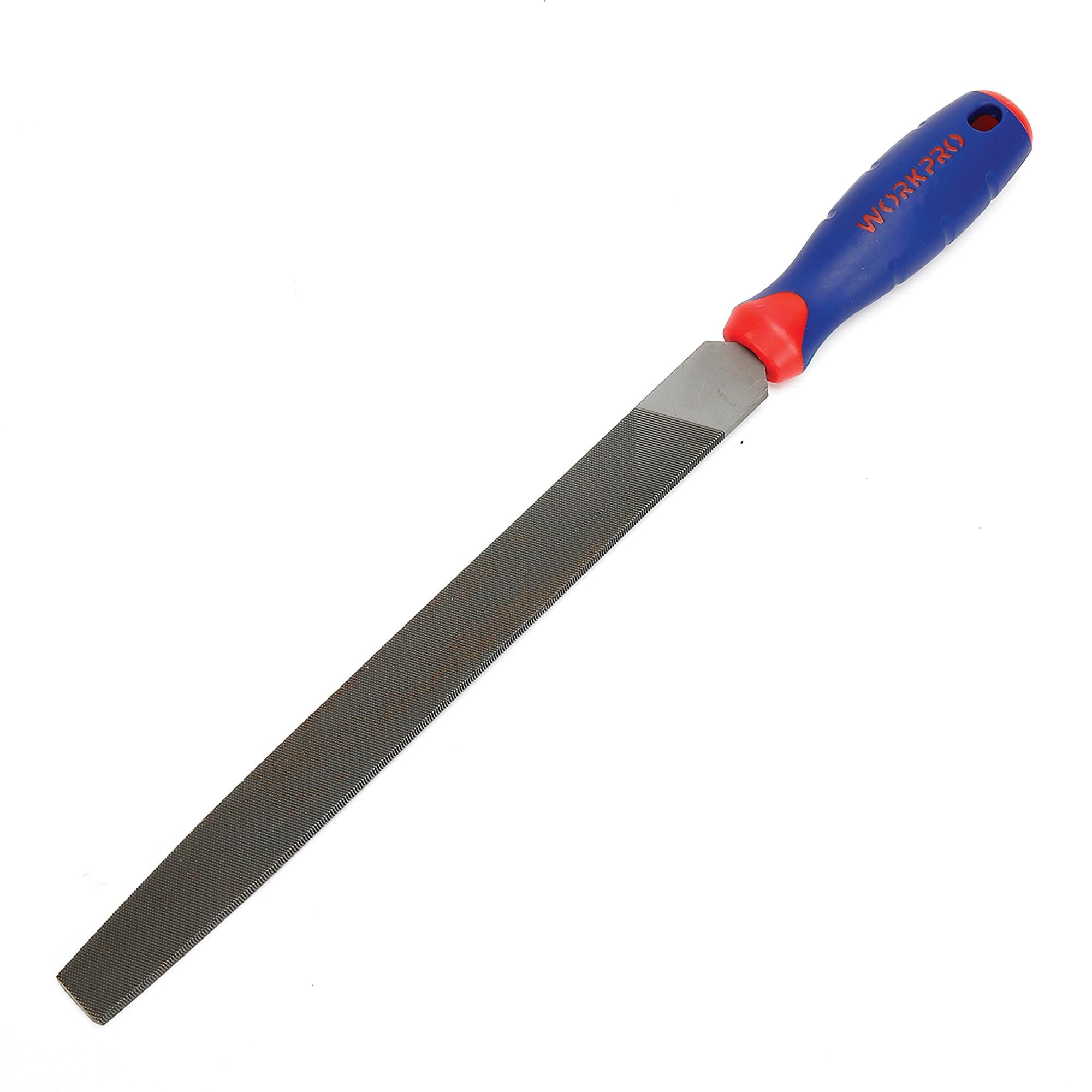 WORKPRO W051002 10 In. Flat File – Durable Steel File to Sharpen Tools and Deburr, Comfortable Anti-Slip Grip, Double Cut – Tool Sharpener for Professionals and DIY (Single Pack) — Amazon image 2