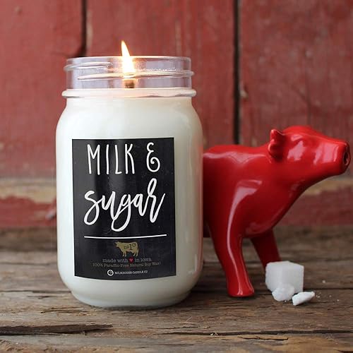 Miniatura 6 de Milkhouse Candle Company - Leche y azúcar - Velas de cera de abeja y soja de 26 onzas - Colección Farmhouse - 100% natural, sin parafina, con aceite