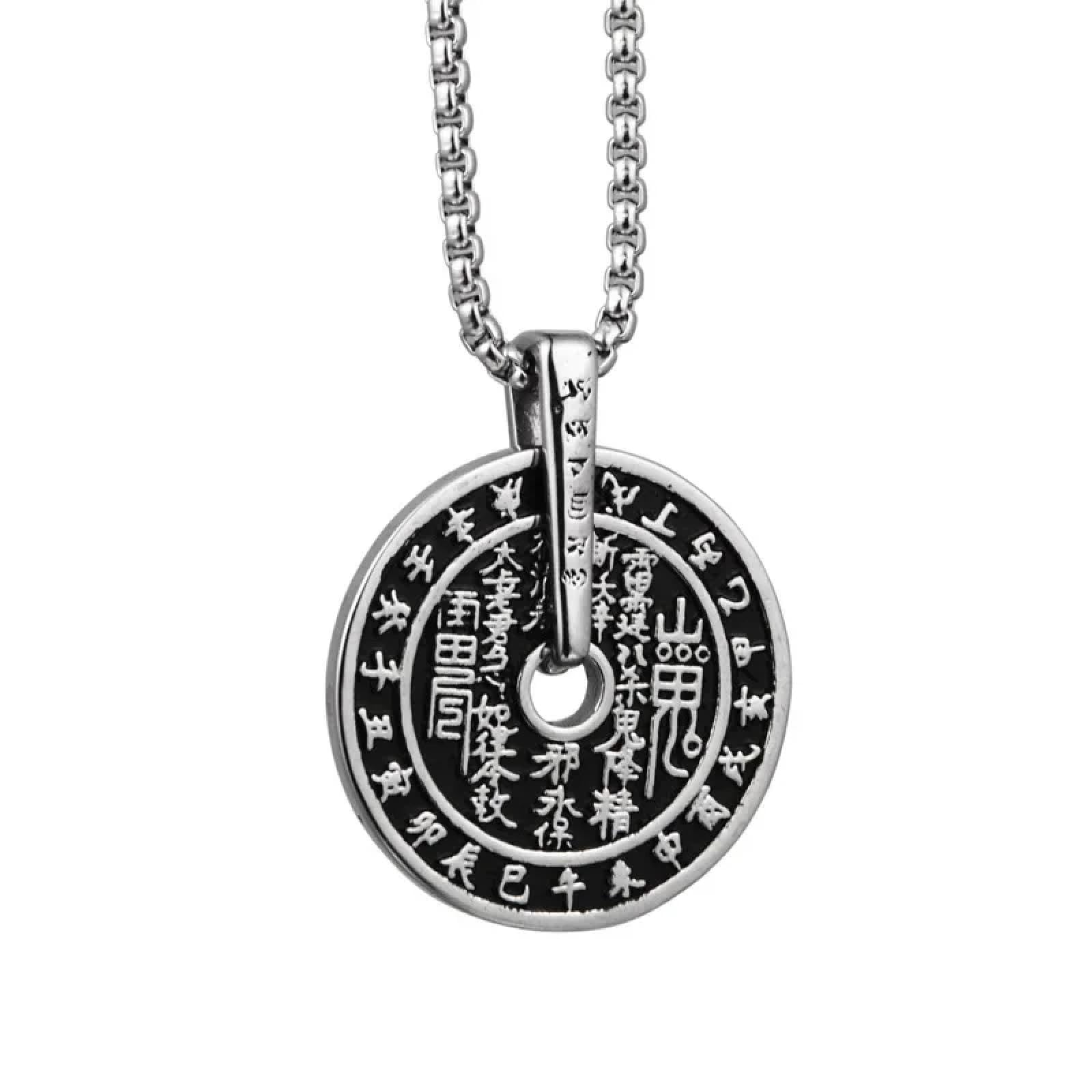 SiVaji Necklace Halskette Ketten Schmuck Herren Frauen Anhänger Necklaceretro Runde Anhänger Halskette Männer Junge Halsketten Vintage Männlich