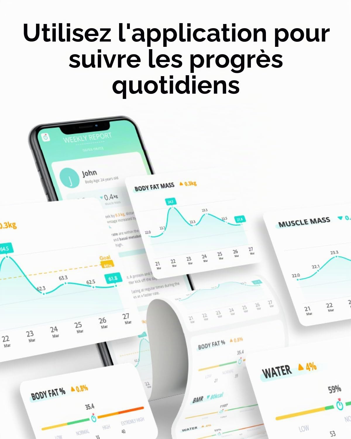 eufy Pèse-personne numérique avec Bluetooth, balance de graisse corporelle, 12 mesures, poids/graisse corporelle/IMC, analyse de la composition corporelle, noir, lbs/kg, Smart Scales A1