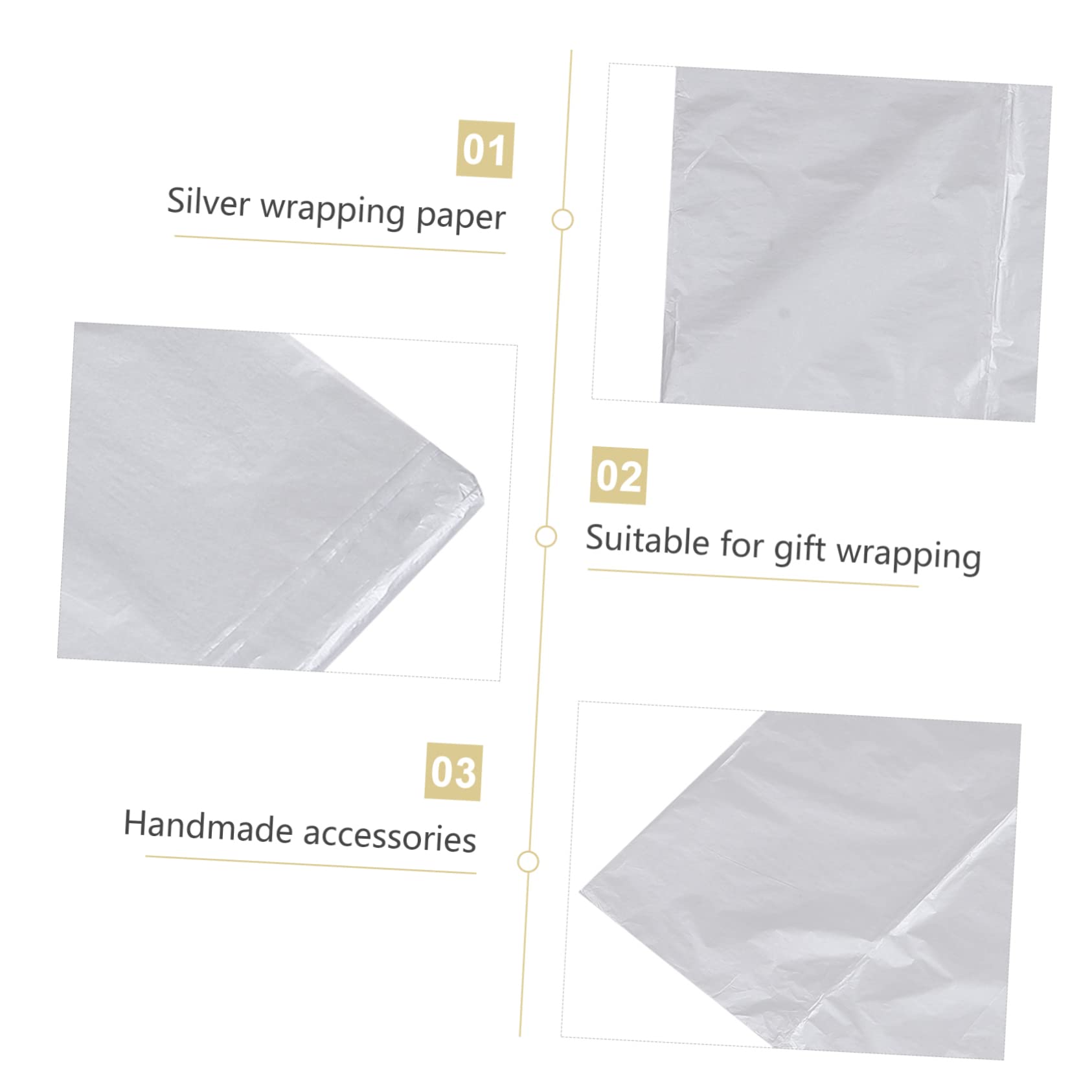 Carta Velina per Confezioni Regalo 100 Pezzi Carta Argento | Handcraft e Home Decor, Adatta a Natale, San Valentino, Thanksgiving e Compleanni