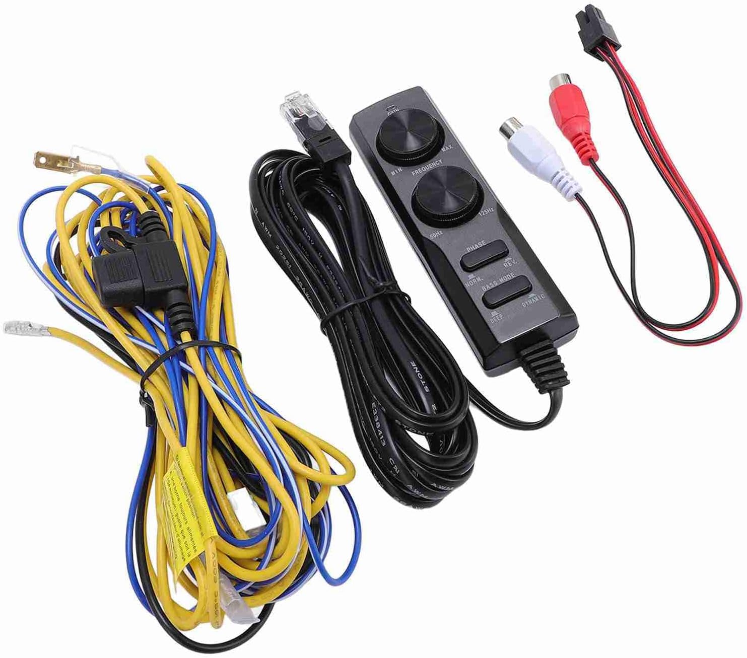 TS WX130DA Bass Remote Control with Audio Cable for Subwoofers, Phase Switch & Frequency Control, Input Gain Adjustment, Power Indicator, Compatible with TS WX130DA
