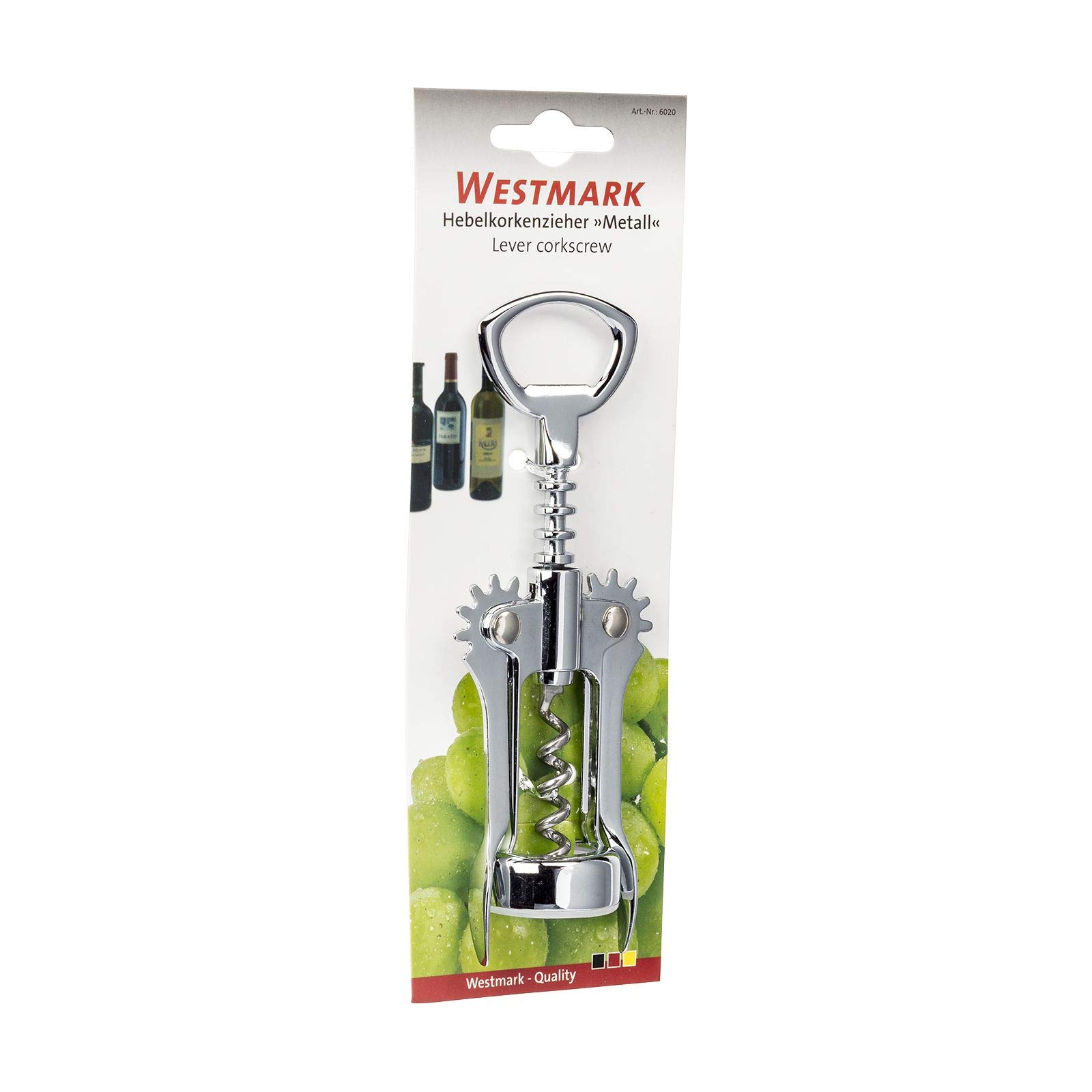 Westmark 60202270 Lever Corkscrew, A, Stainless Steel