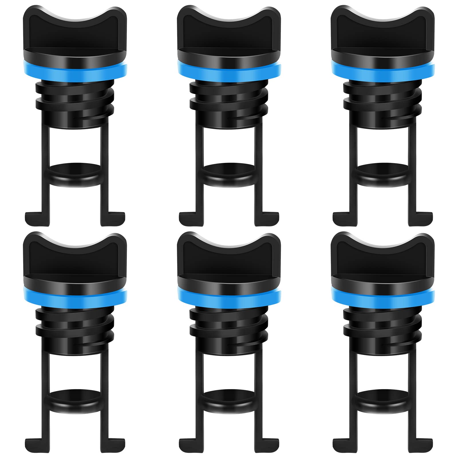 6 tapones de drenaje de nailon para kayak, tapones de drenaje para kayak, bote, canoa (azul)