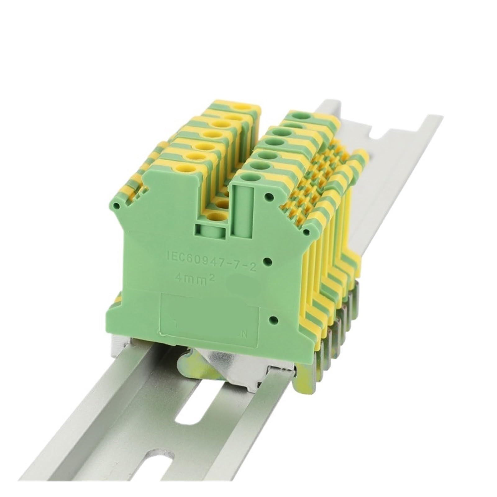 10 pezzi USLKG5N USLKG5 Vite di messa a terra di protezione Cavo modulare Connettore elettrico Morsettiera guida DIN 5 mm