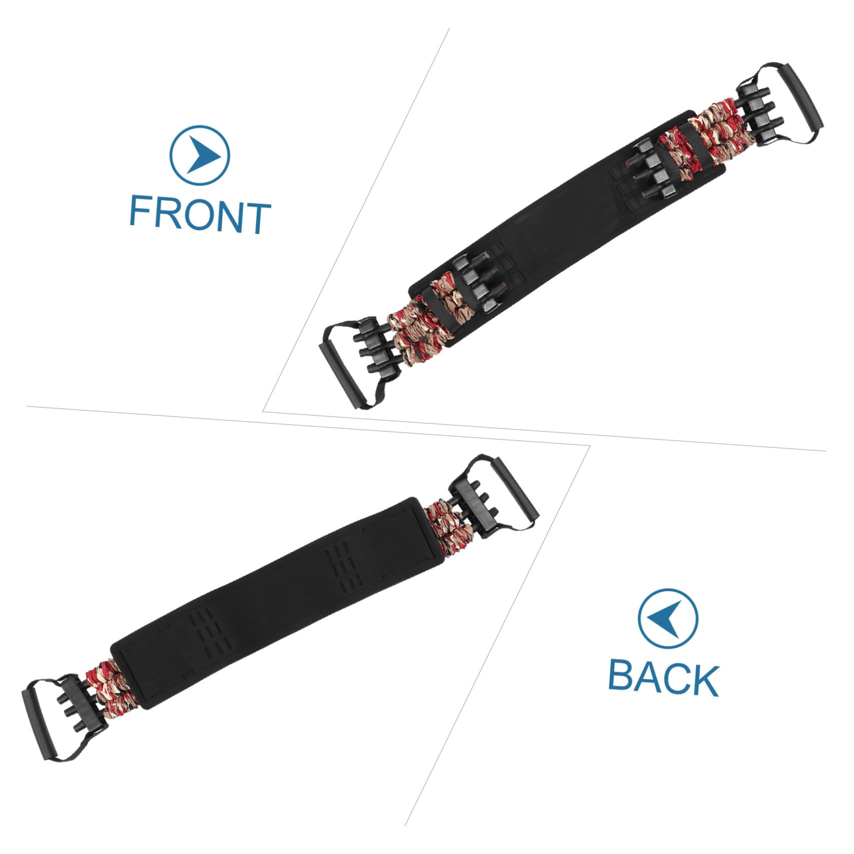 TOYANDONA Fascia Elastica di Resistenza per Allenamento Fitness, Espansore per Petto in Nailon Leggero Supporto Imbottito la Vita per Esercizi Muscolari