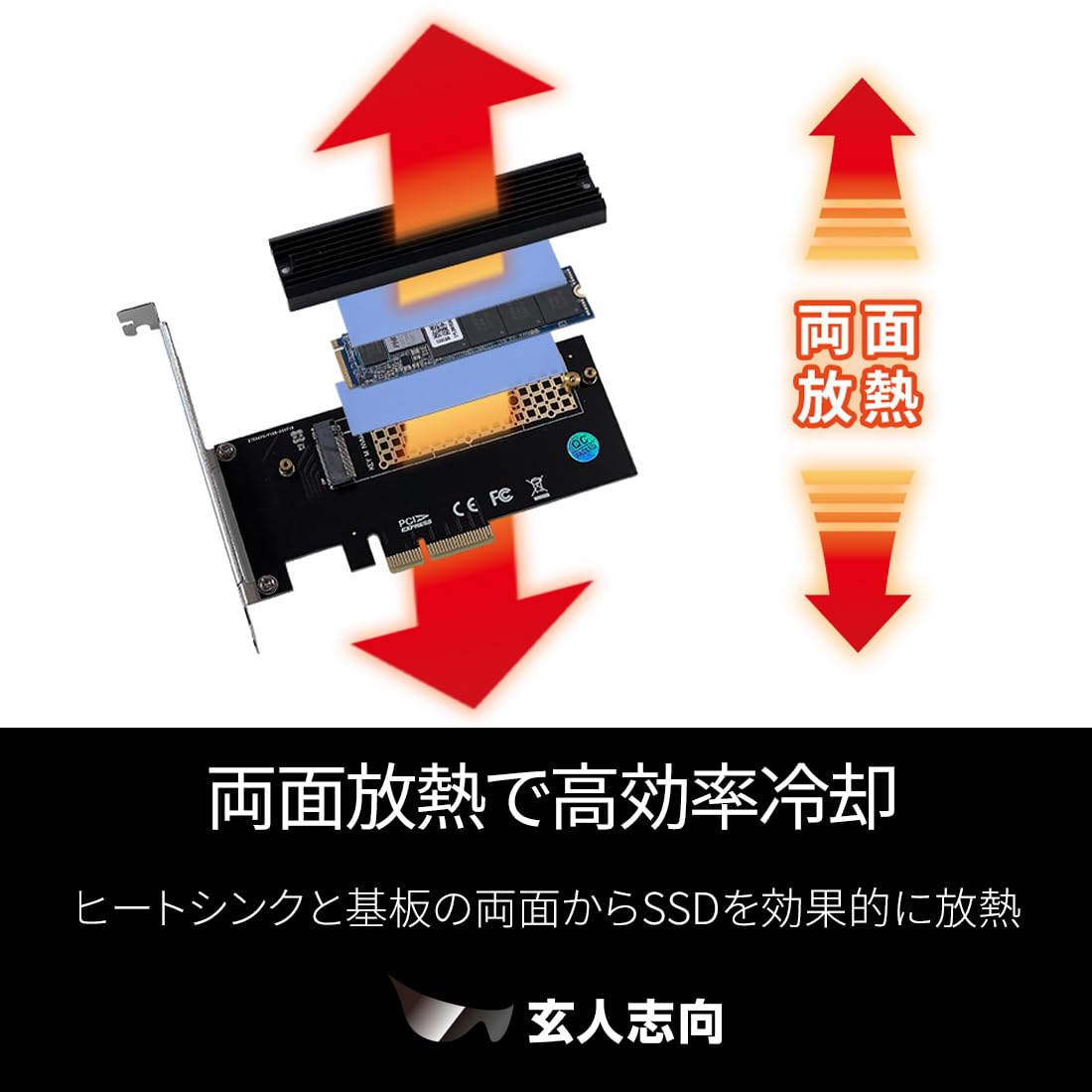 Amazon | 玄人志向 M.2 NVMe SSD→PCI Express x4接続変換ボード