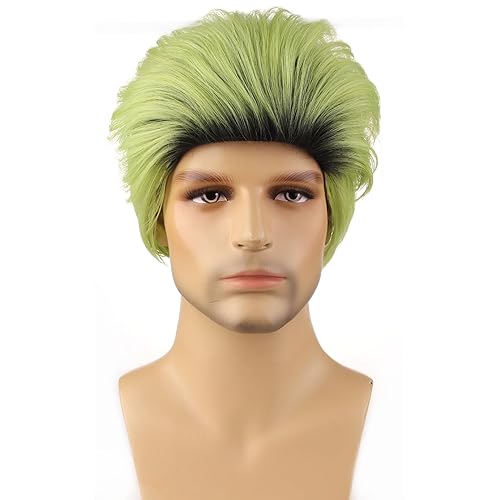 Miniatura 8 de Peluca corta BERON para hombre y chico, para fiesta temática, peluca con gorro de peluca