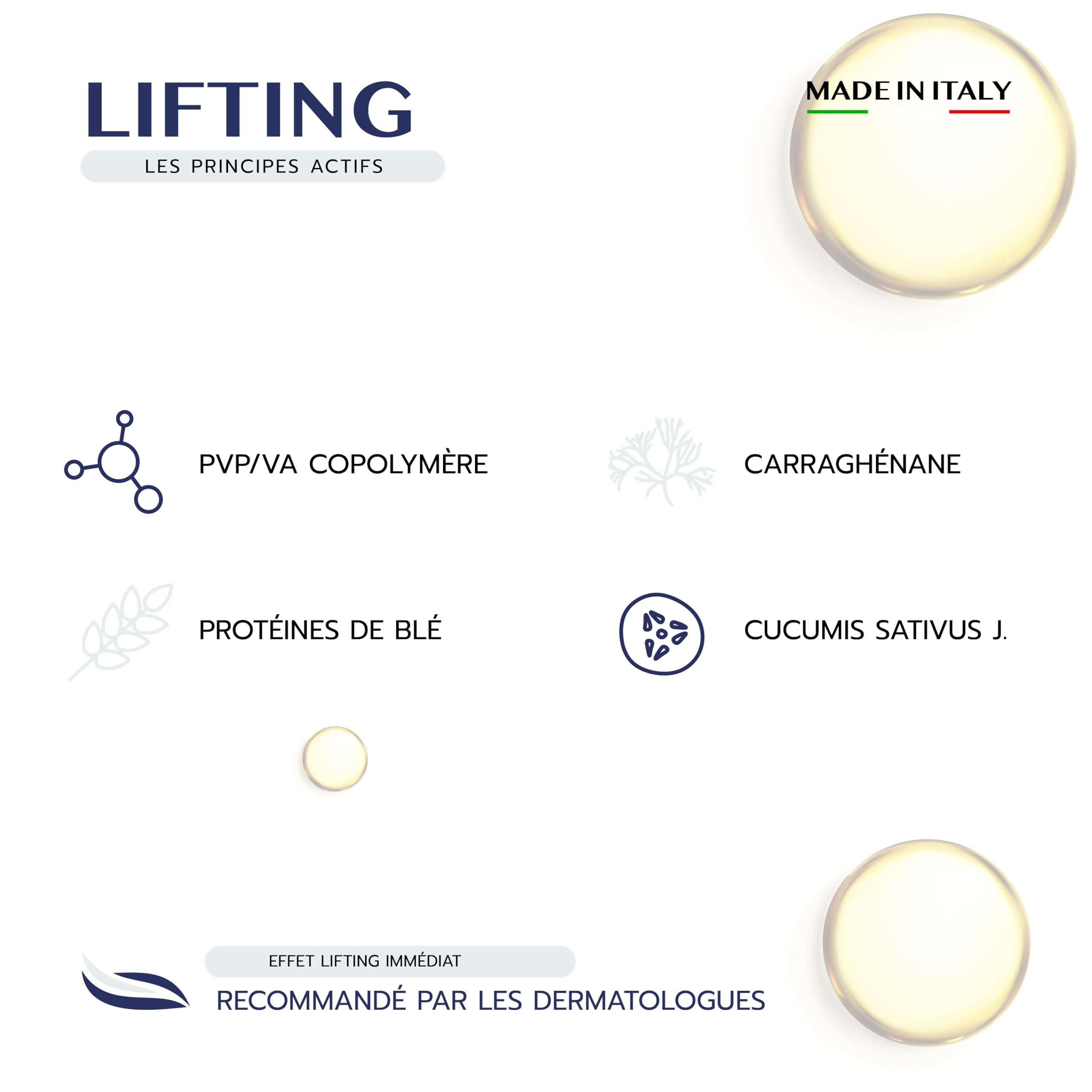 VOVEES Sérum Lifting Instantané Visage – Effet Tenseur Immédiat, Anti-Rides, Hydratation Intense – Yeux & Lèvres – 30ml – serum hydratant visage