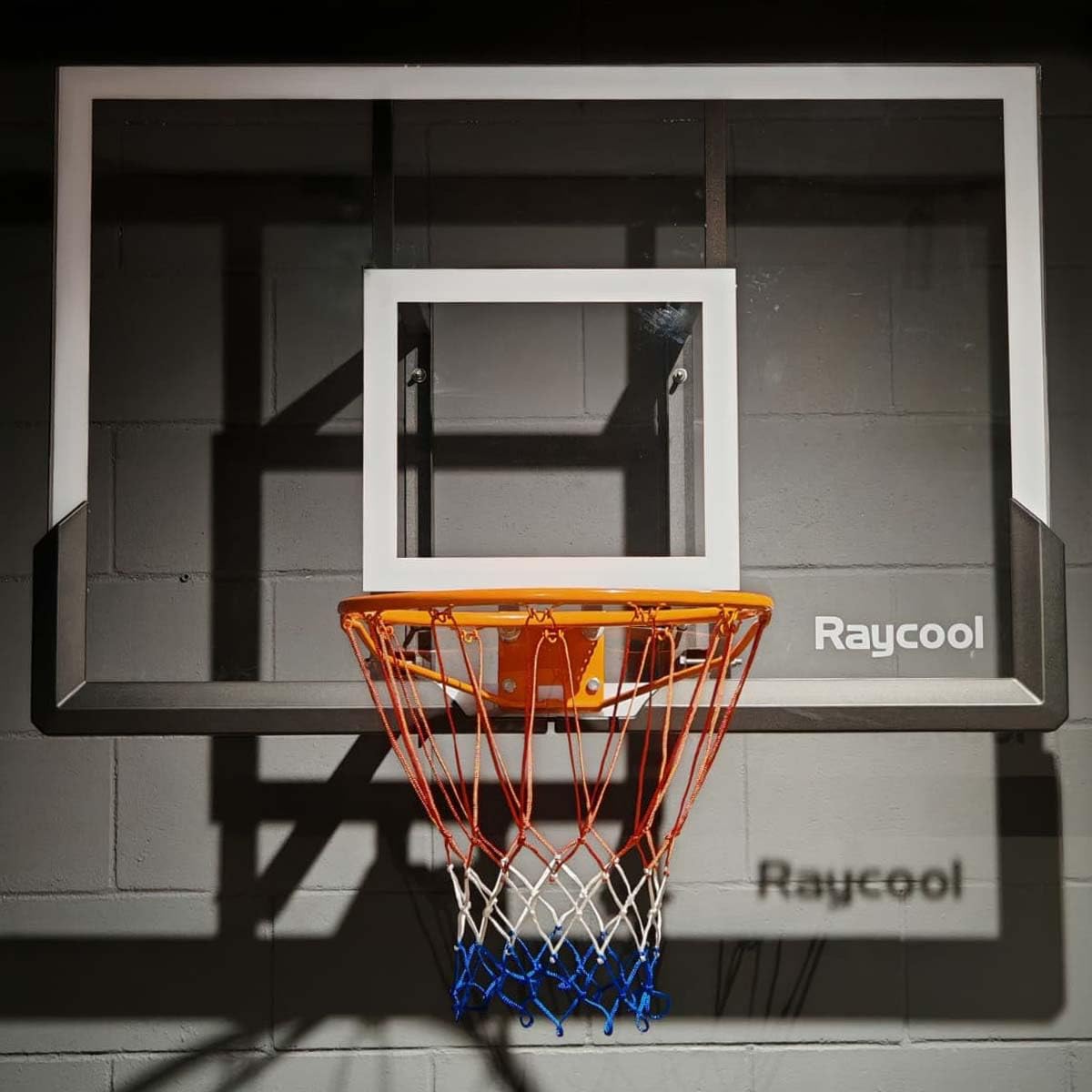 Canasta de Baloncesto de Pared Raycool Smash 710 | Gran Tablero de 126x80cm | Aro 45cm | Soporte de Pared | Protectores Resistentes