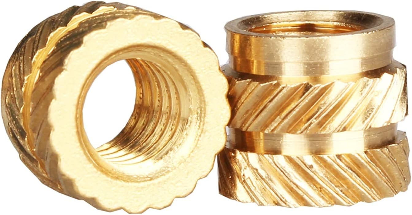 Brass Knurled Nuts,Threaded Insert, M2 M3 200Pcs Insert Knurled Nuts Brass Hot Melt Inset Nuts Heating Molding Copper Thread Inserts Nut 248 (Size : M3x5.7x4.6 (200pcs)) ( Size : M3x5.7x4.6 (200pcs) )