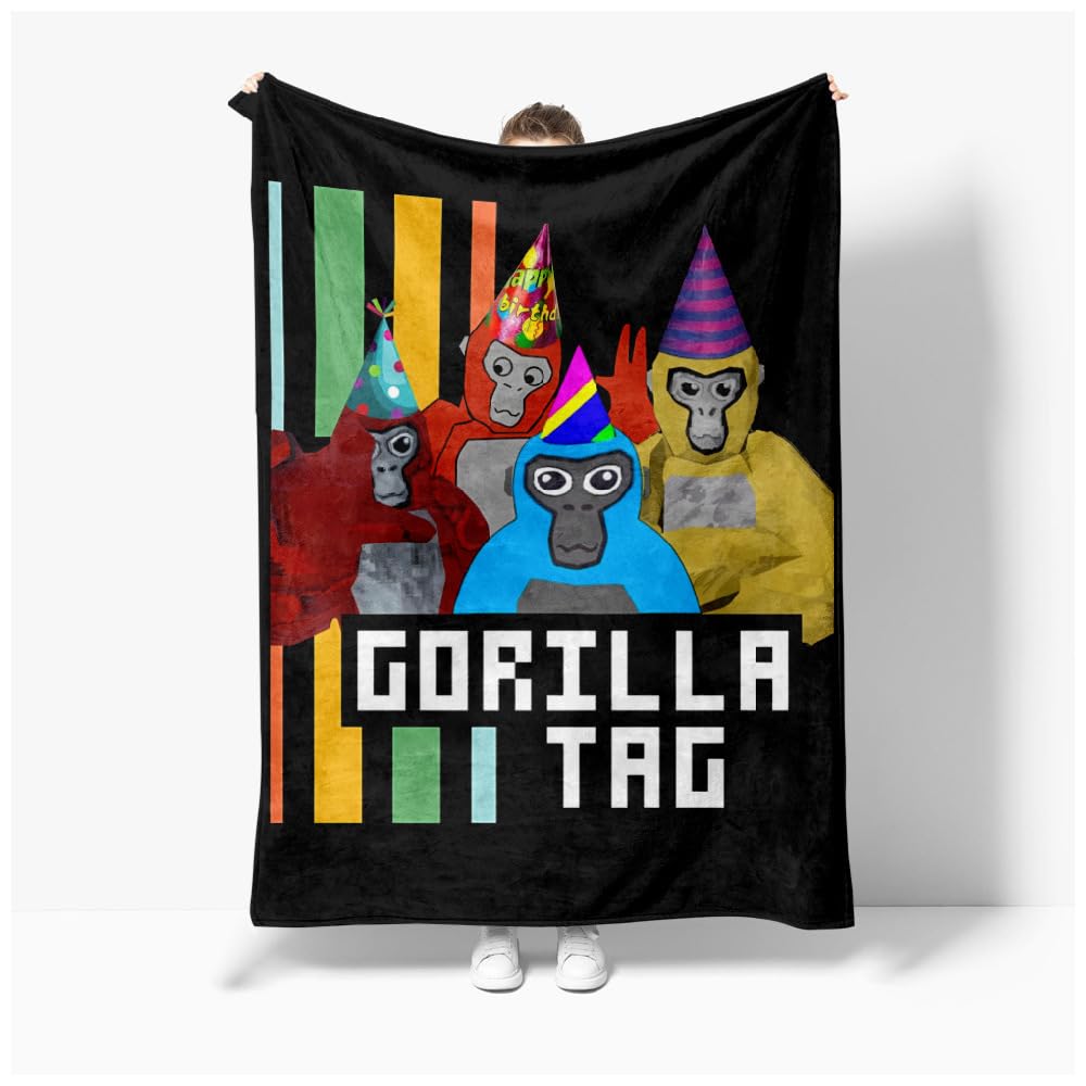HTXLJ Kids Gorilla Tag Blanket Boys Gorilla Tag Throws Blanket Children's Nap Blanket- Soft Lightweight Plush Cozy (D,S:51in x 60in(130x150cm))