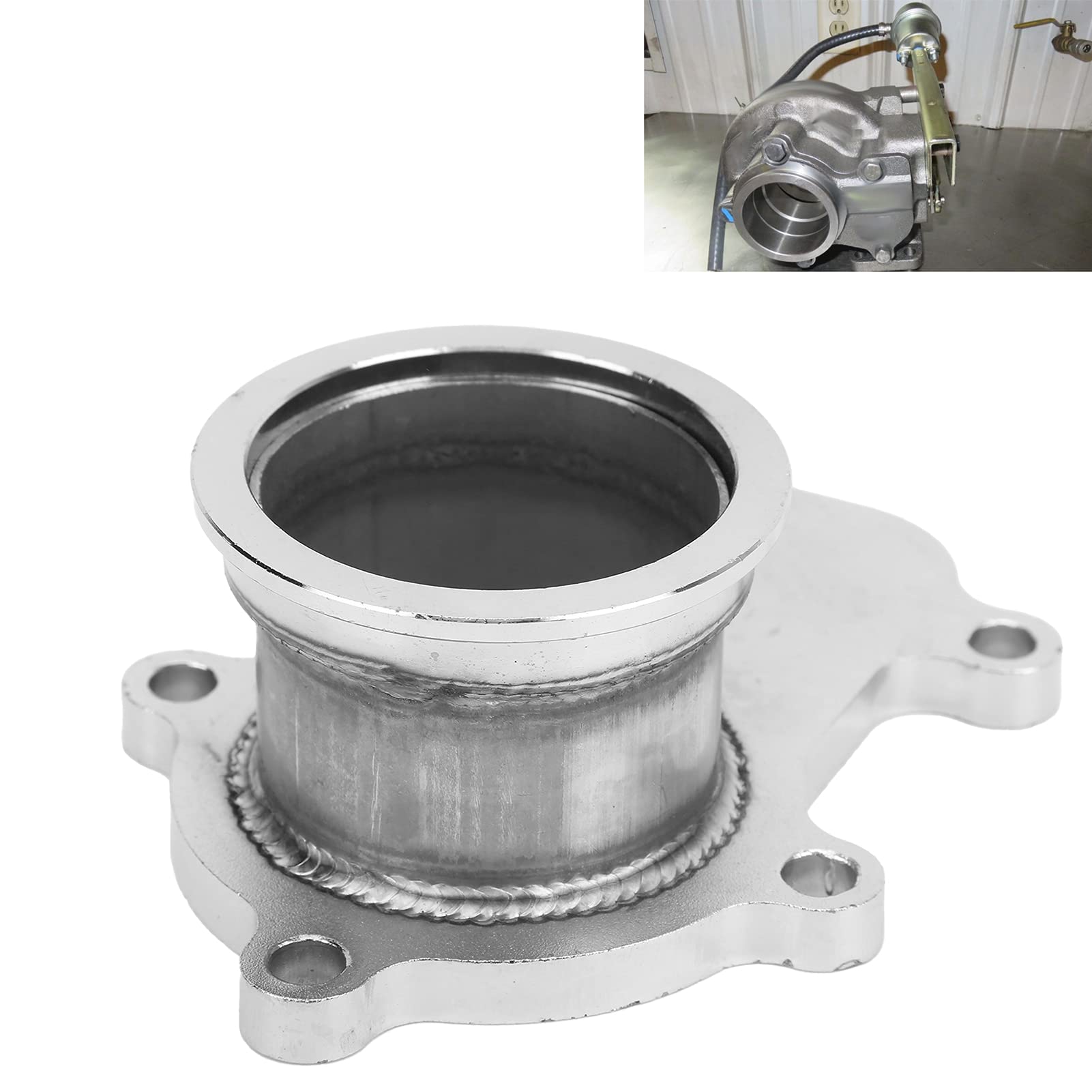 Adattatore flangia turbo, parti del turbina resistente all'usura per Hx40 Downpipe Turbo per Wh1C Hx35 Hx35W