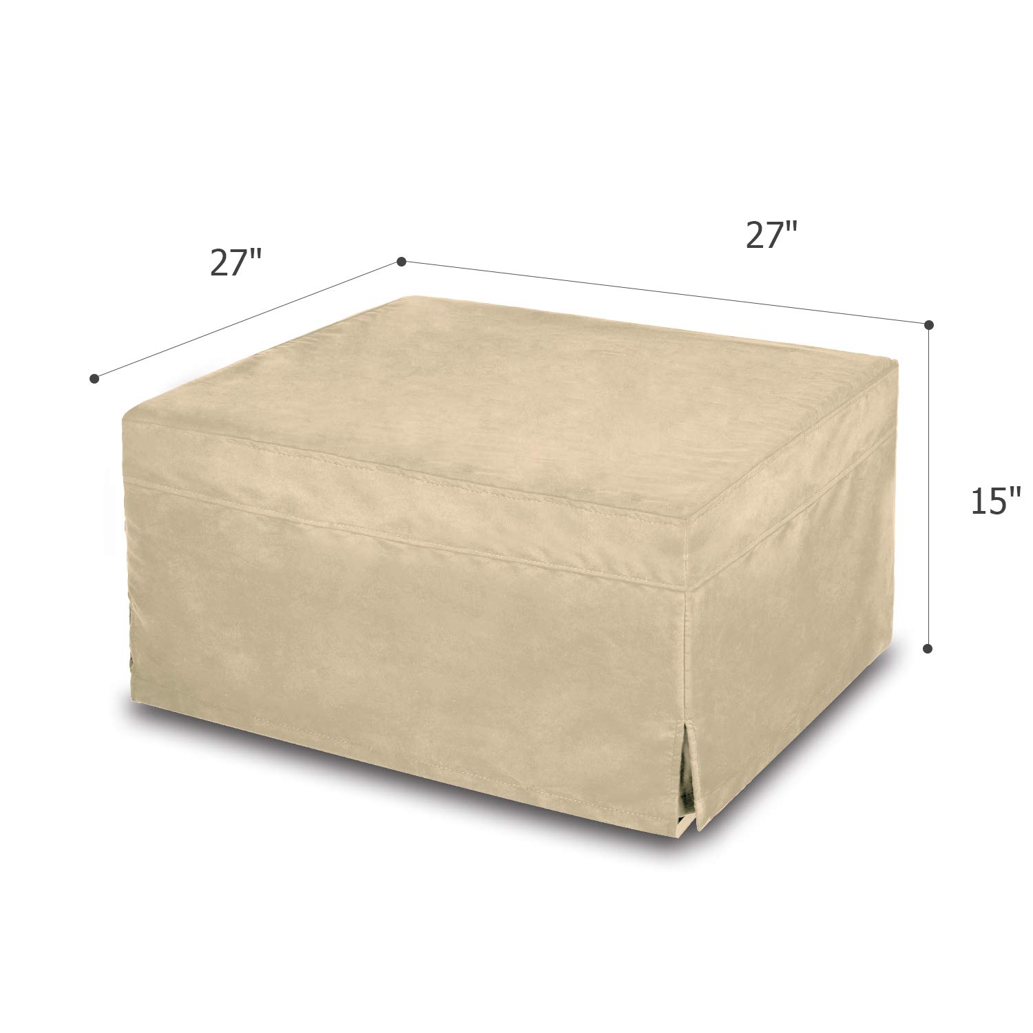 SPACE INNOVATIONS Ottoman Slipcover, Sofa Slipcovers, Protector Covers, Microfiber, Beige