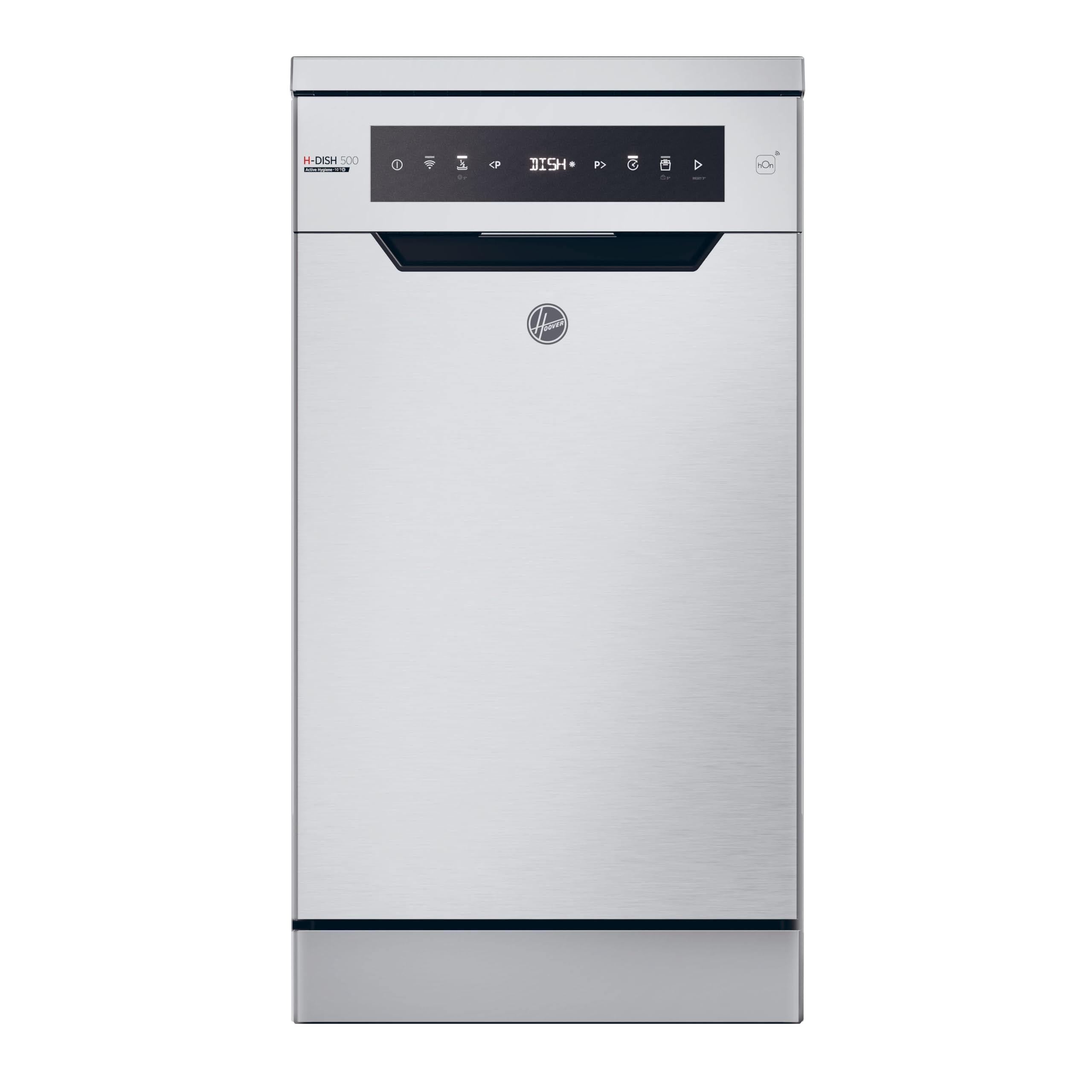Hoover H-Dish 500 HF0C3SB0FX-80 Free Standing Slimline Dishwasher, 10 Place Settings, Stainless Steel, C Rated