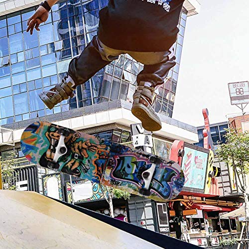 Skateboard 8-laags dekken voor beginners en pro, 31,5"x 8,27" compleet standaard skatebord voor kinderen, volwassenen, esdoorn dubbeldek skateboards, longboard skateboards - Afbeelding 5