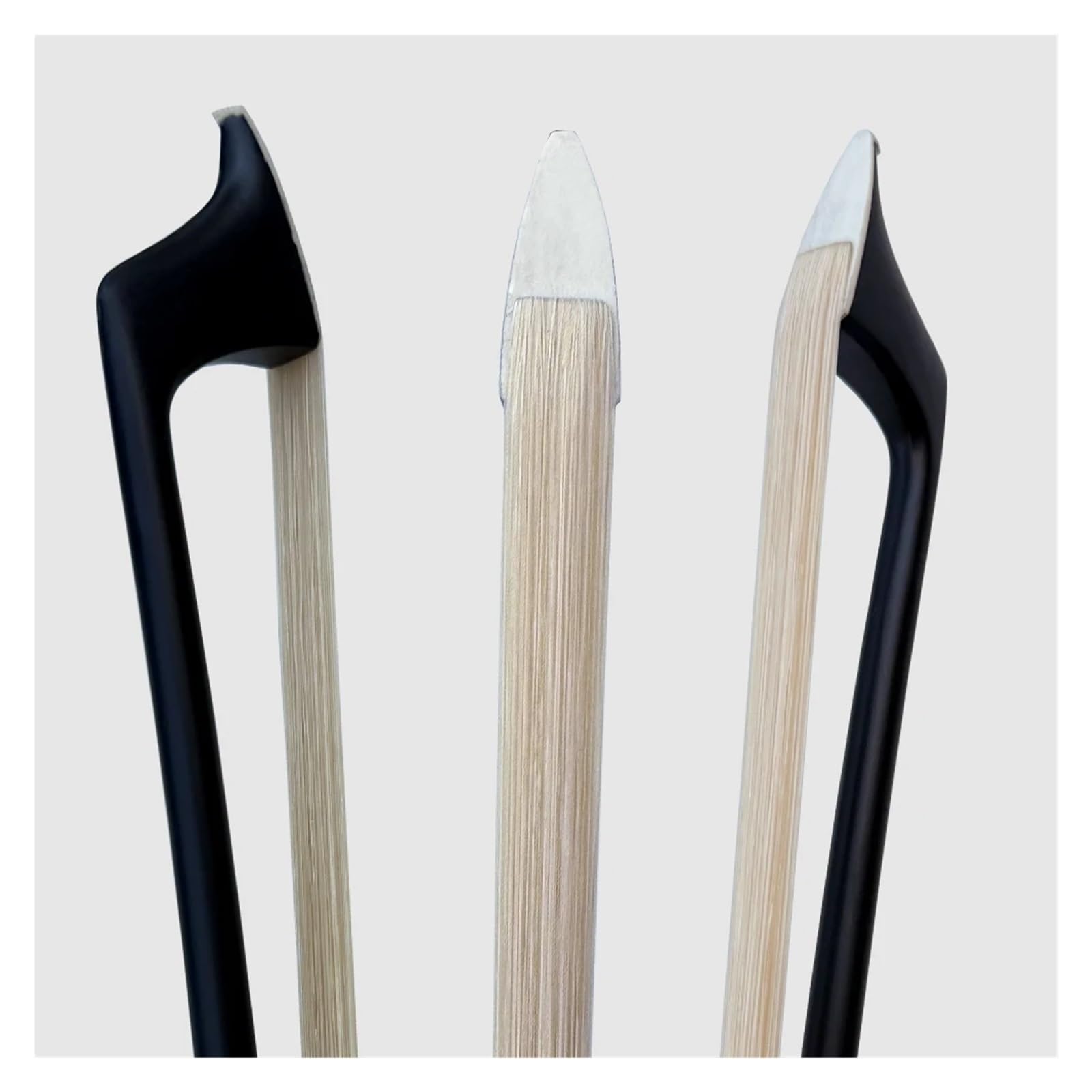 1PCS Erweiterte Starke Schwarz Carbon Cello Bogen Weiß Pferd Haar Fit 4/4 3/4 1/2 1/4 Cello Elektrische Cello teile Zubehör(1-2Cello Bow)