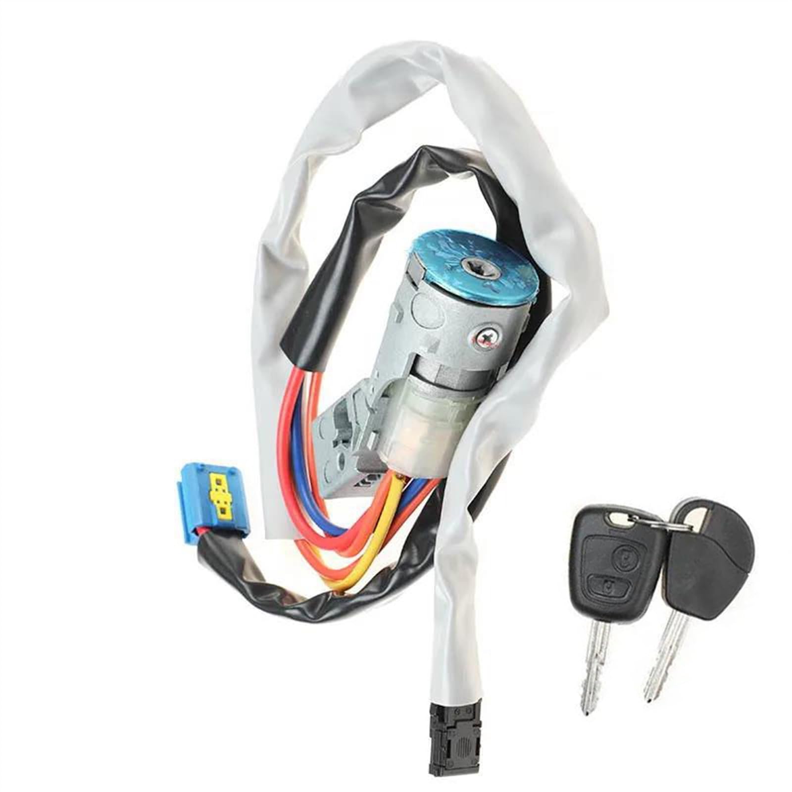 Barillet de cylindre de serrure d'allumage avec 2 clés pour Citroën Berlingo 2002-2008 4162CH