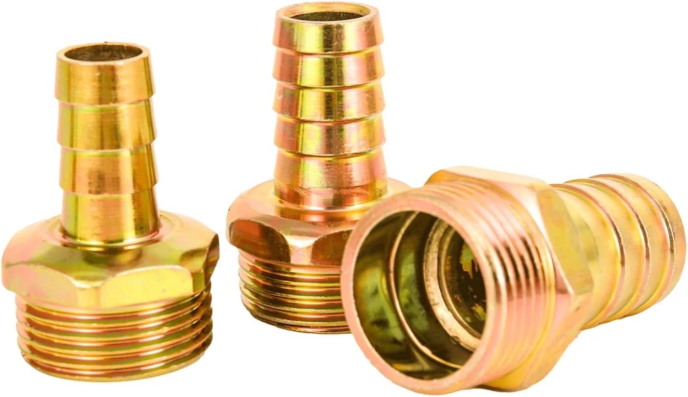 Pneumatic Pagoda Connectors 1Inch To 16~32mm Male Thread Metal Pipe Fitting Hose Barb Connector 1Pcs(1 inch-32mm)