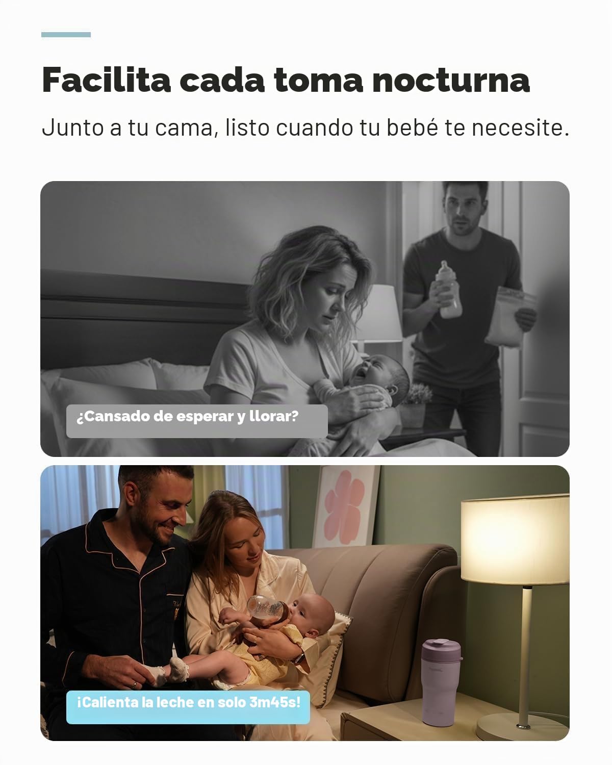 Papablic Calentador de biberones portátil, calentador rápido de biberones de 85 W para viajes y hogar, calienta leche materna, fórmula y agua, 4 ajustes de temperatura, boca ancha, se adapta al