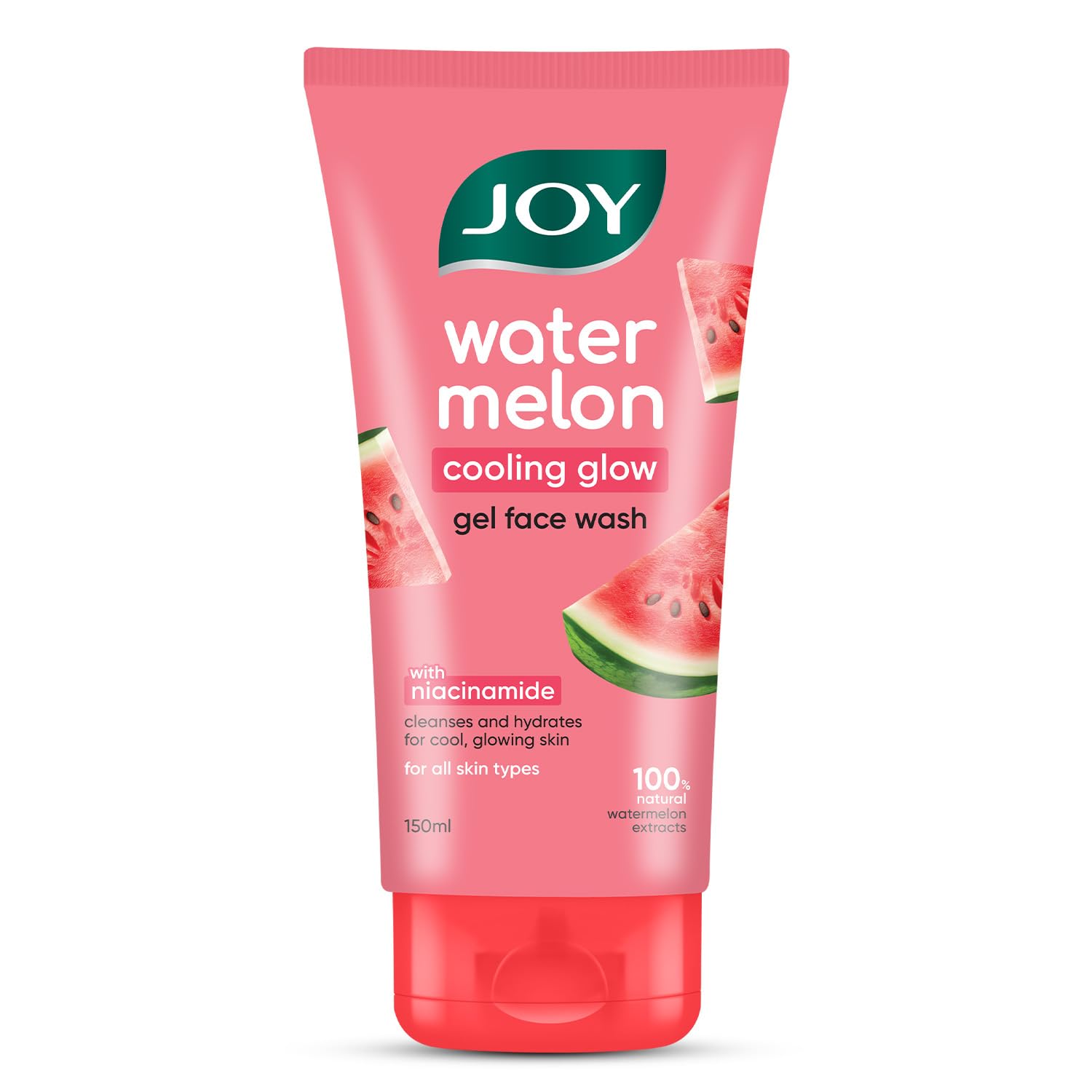 Joy Watermelon Cooling Glow Gel Face Wash with Niacinamide, 50ml