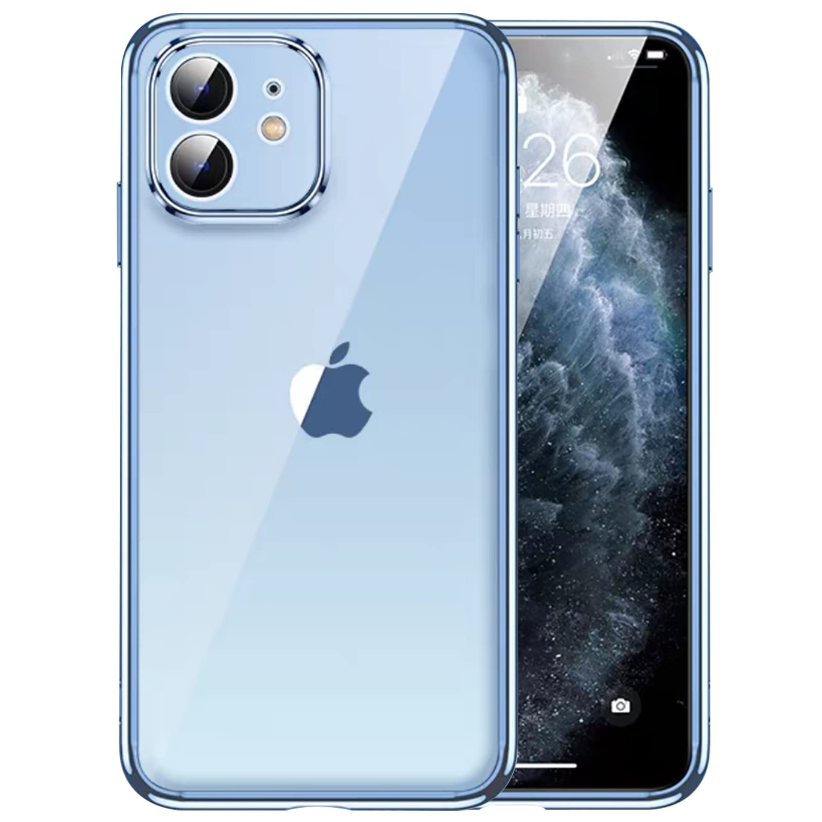 Amazon.co.jp: Tecxin iPhone12mini 用 ケース 透明 TPU ソフト メッキ