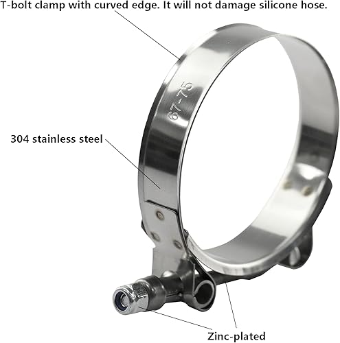 Miniatura 5 de Ucreative ID del codo de 90 grados manguera de silicona acoplador de alto rendimiento de 4 capas de 2.0 "(51 mm) para vehículo con abrazadera de