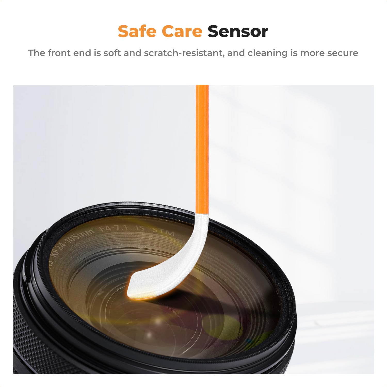 K&F CONCEPT 16mm APS-C Sensor-Reinigungsset, Kit für spiegellose Digitalkameras, Enthält 20ml Reiniger & 10 doppelseitige Swabs für APS-C CMOS & CCD Sensoren, Perfekt für Kameraobjektivreinigung