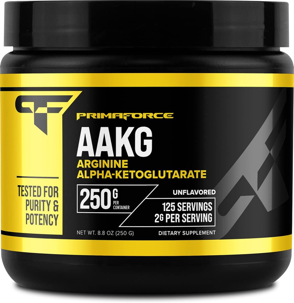 PrimaForce AAKG Arginine Powder, 250 grams (L-Arginine and Alpha-Ketoglutarate Acid) Premium Workout Supplement, Non-GMO, Vegan, Gluten Free