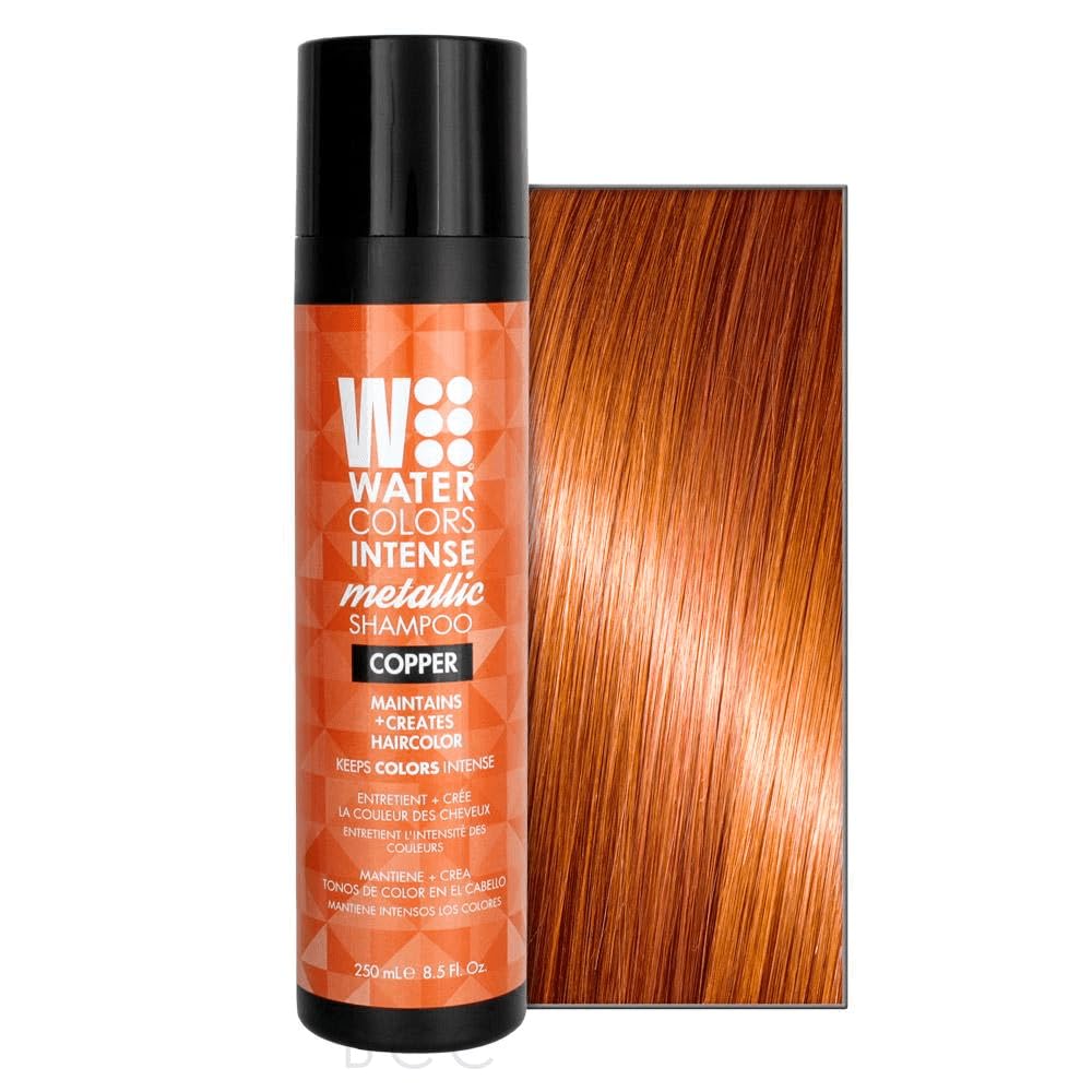 WatercolorsIntense Metallic Color Depositing Sulfate Free Shampoo, Maintains & Enhances Hair Color (INTENSE METALLIC COPPER 8.5 Fl Oz).