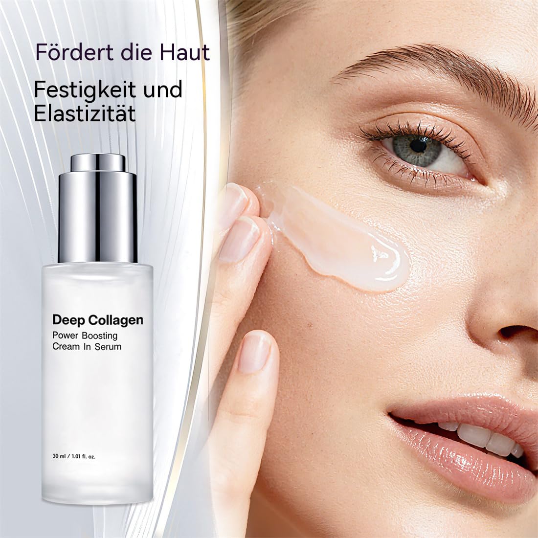 Maison Deep Collagen Serum mit Hyaluronsäure – Straffendes Anti-Aging Gesichtsserum für alle Hauttypen, 50ml/Stück
