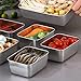 Souso 6pcs Stainless Steel Stacking Food Containers with Lids, Reusable Snack & Prep Containers for Office, sp-00018