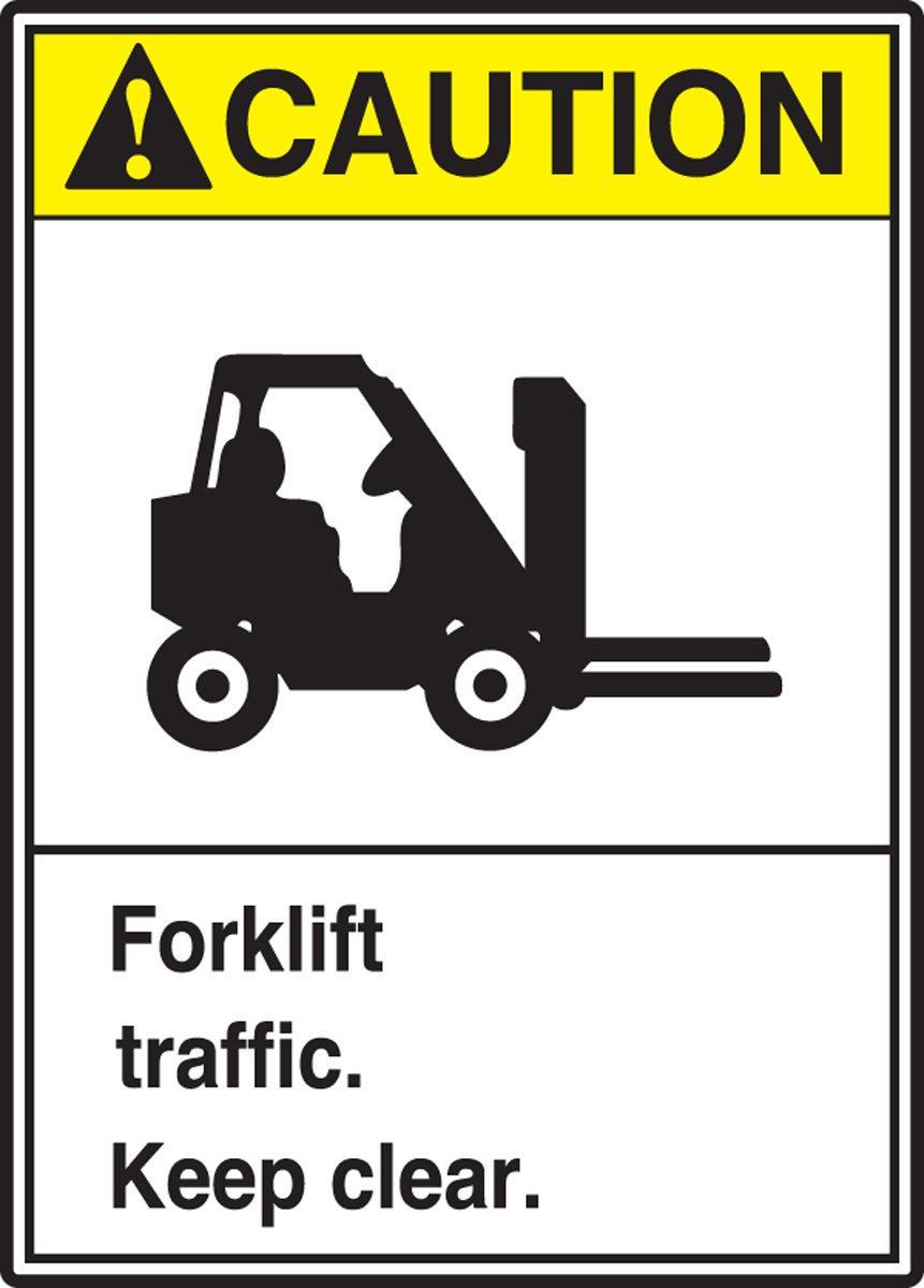 Étiquettes Caution Forklift Traffic : la solution adhésive contre les collisions en zone de fret