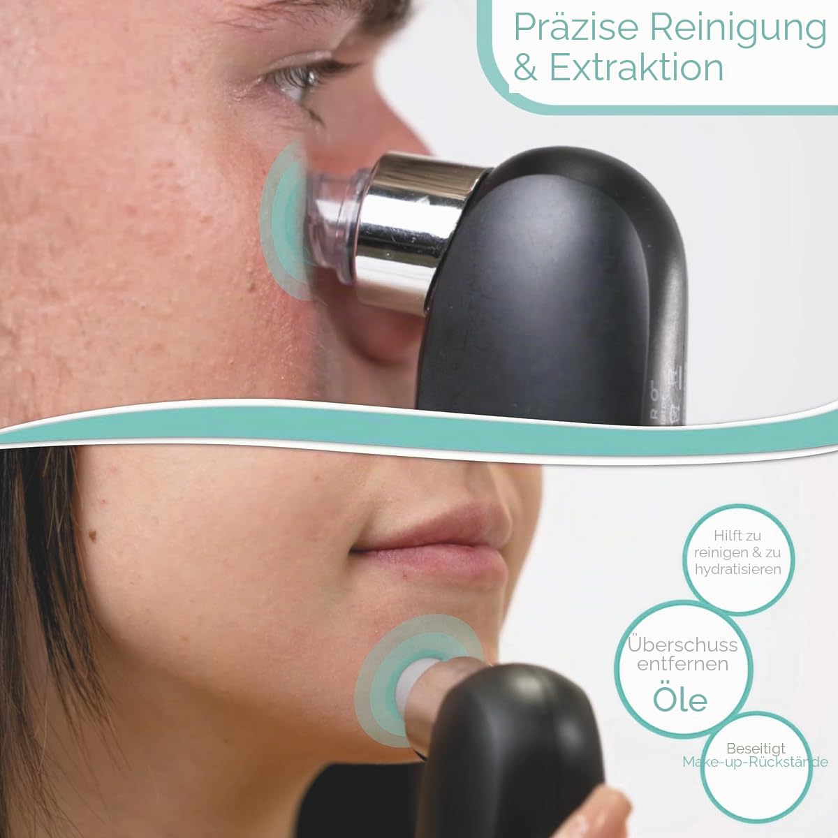 STYLPRO HYDRO EXFOLIATOR – Kabelloser, wiederaufladbarer Porenreiniger mit Vakuum. Entfernt abgestorbene Haut, klärt Poren, spendet Feuchtigkeit und beseitigt überschüssiges Öl