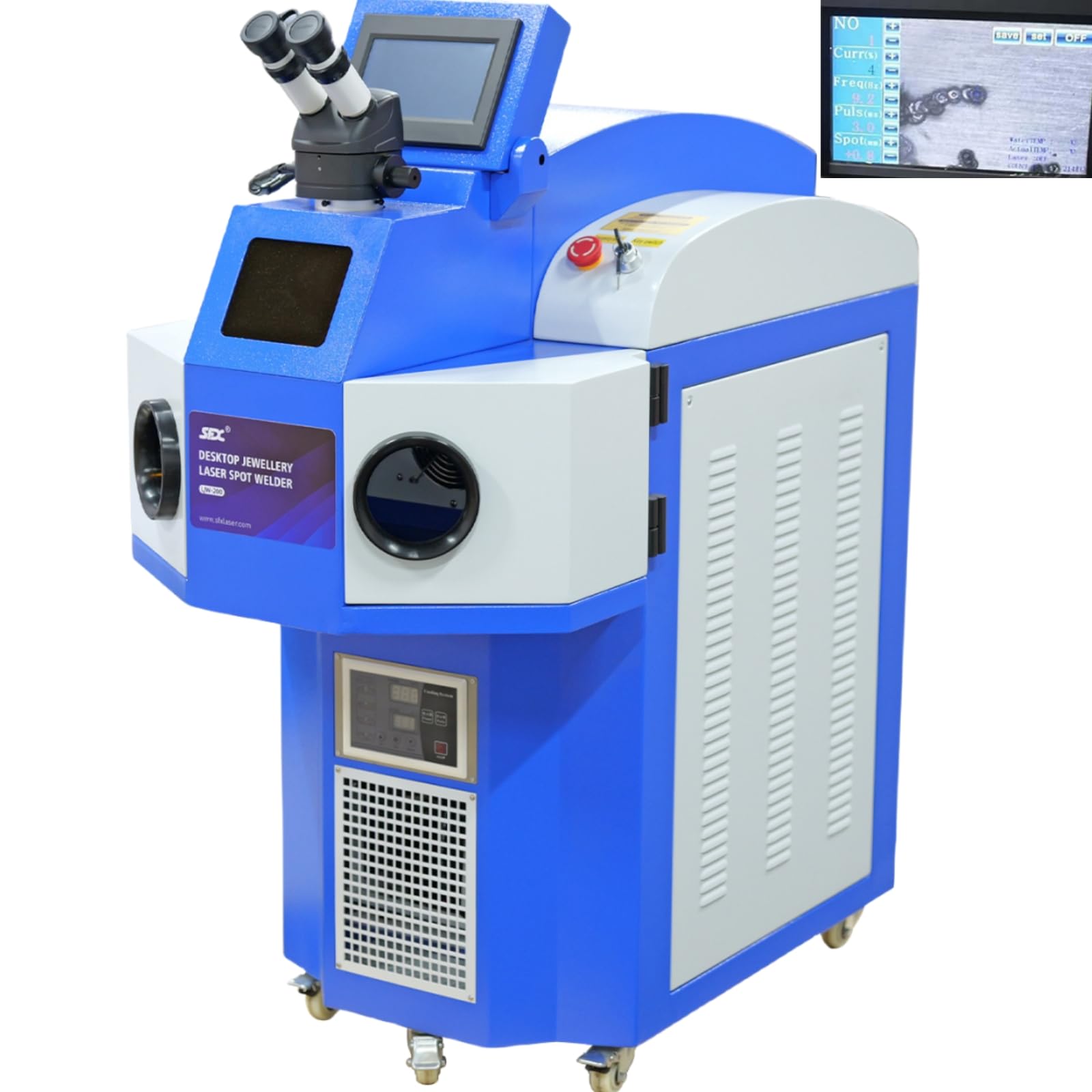 Jewelry Laser Welder 200W (0.874mW) Laser Welding Machine for Jewelry with CCD 60J Laser Soldering Machine 220V/380V Spot Welding Machine Class 2 for Jewellery Repairs 24K Gold Silver