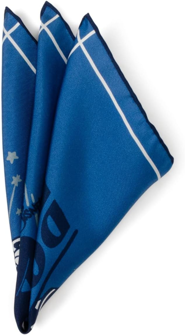 D100 Classic Donald Duck Blue Pocket Square