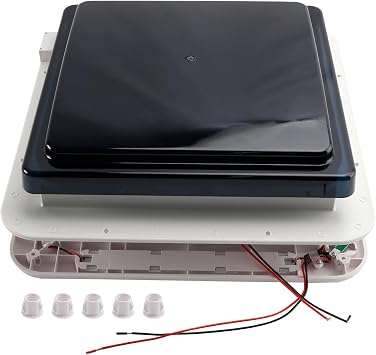 11" RV Caravan Roof Vent Forward and reverse motor RV Fan 12V Skylight W/Light Fit For RV