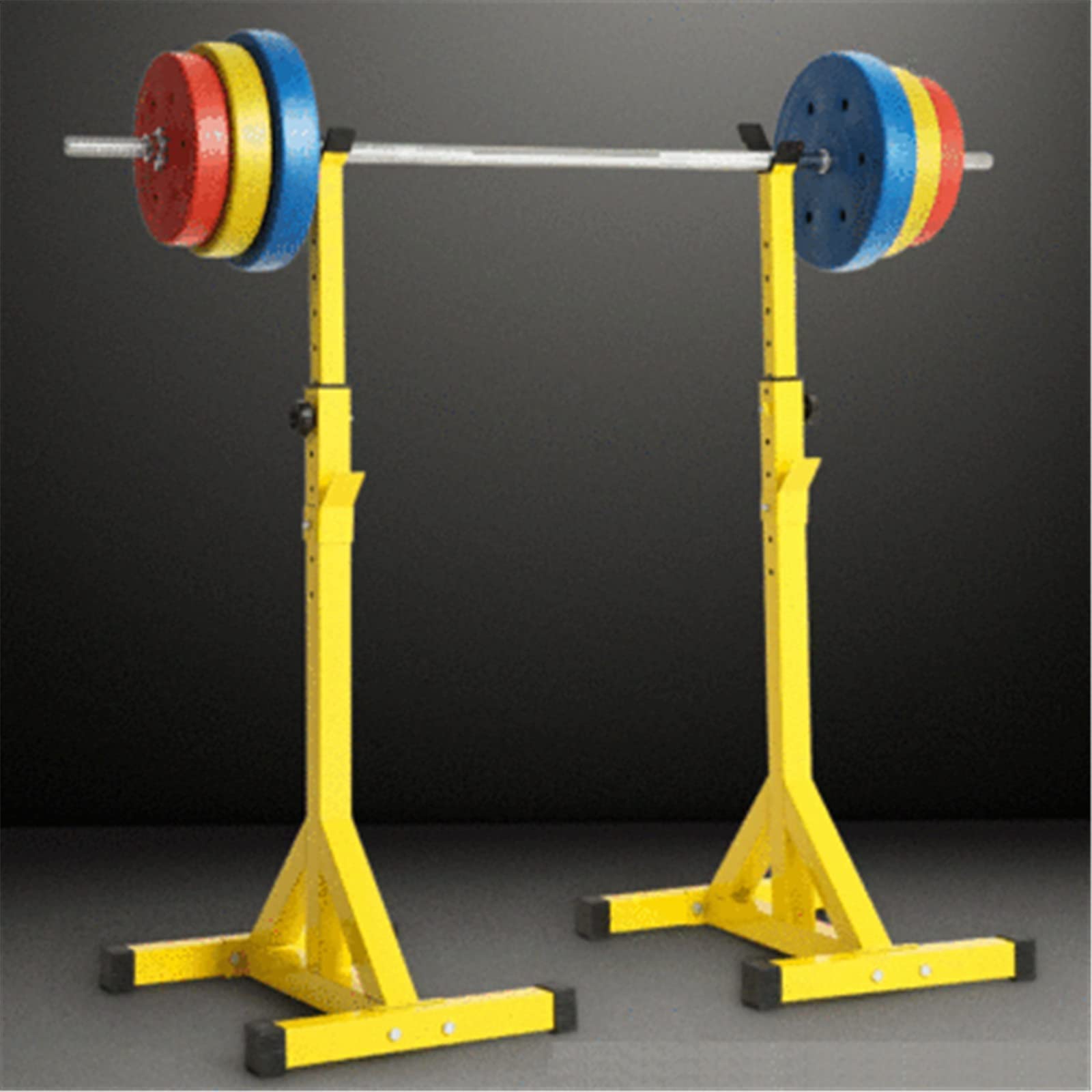 FENOKD Squat Rack Sport Squat Rack Power Stands Barbell Adjustable Press Weight Home