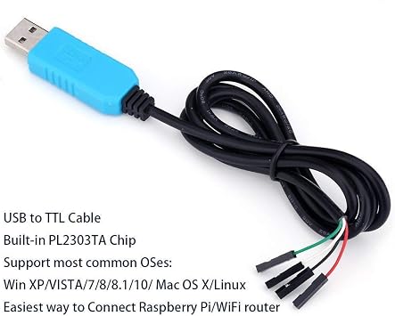 PL2303TA USB to TTL Serial Cable Debug Console Cable for Raspberry Pi 3 Pack