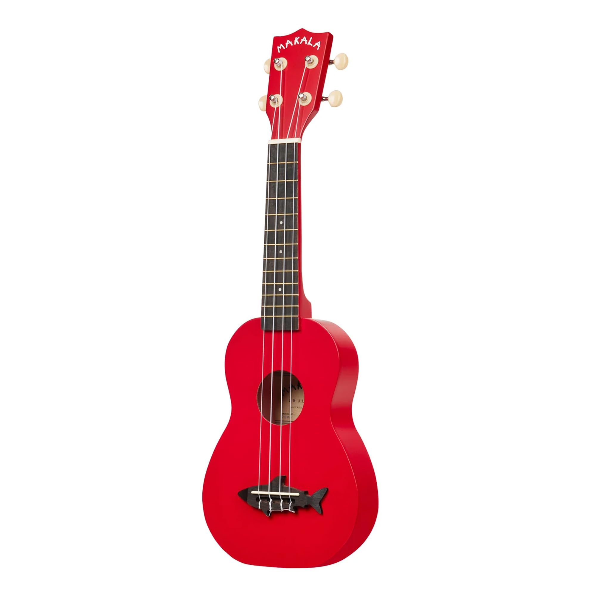 Kala Makala Shark MK-SS-RED - Red Sea Soprano Shark Ukulele, with Tote Bag