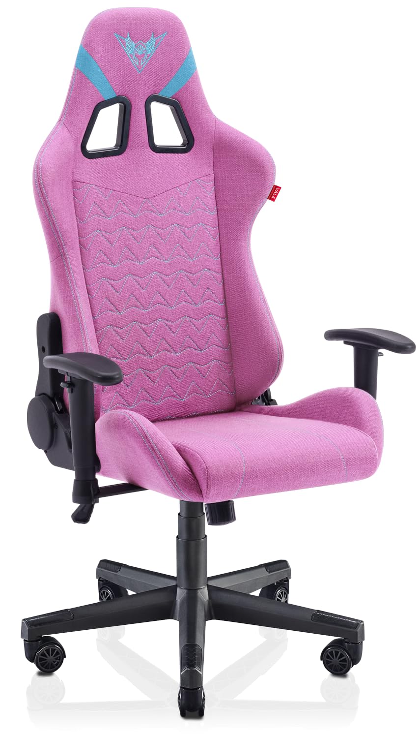 VALK Nyx - Chaise Gaming en Tissu Respirant (Inclinable, Accoudoirs 2D, Mousse HR, Piston Classe 4), Fauteuil de Bureau, siège Gamer (Rose Topaze)