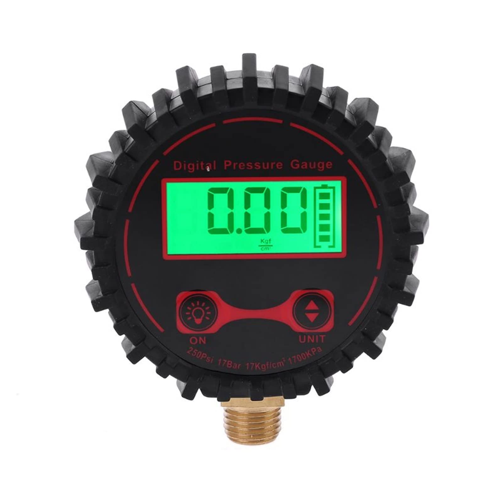 0-250 PSI Digitale manometro della Pressione dei Pneumatici 1/4 "con Torcia Adatta per Auto Camion Veicolo Bicicletta Moto misuratore di gonfiaggio Pneumatici