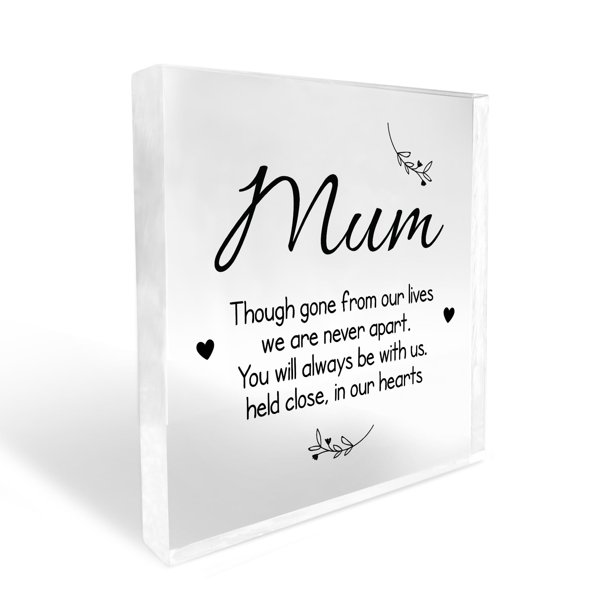 Red Ocean Memorial Plaque For Mum For Mothers Day Birthday In Memory Plaque For Mum Acrylic Block Memorial Sign Remembrance Gift For Mum On Mothers Day Keepsake