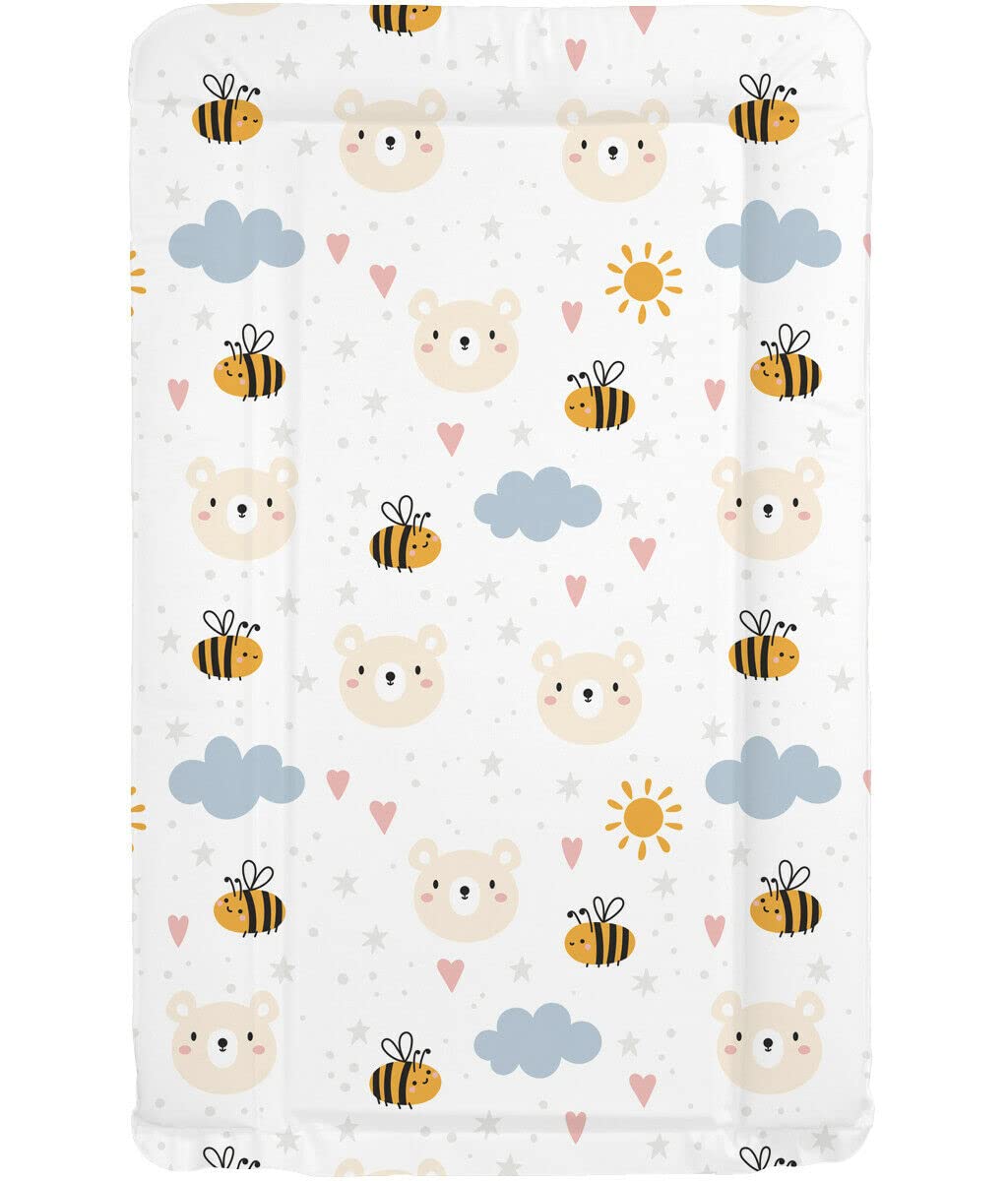 Sunnybabies Baby Changing Mat, Waterproof, Multiple Nursery Designs, Unisex Patterns (Bees & Bears) — image 1