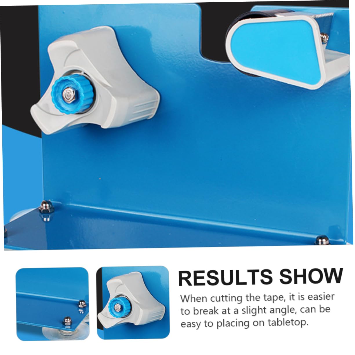 Dispenser Nastro Imballaggio da Tavolo in Ferro e Plastica Blu