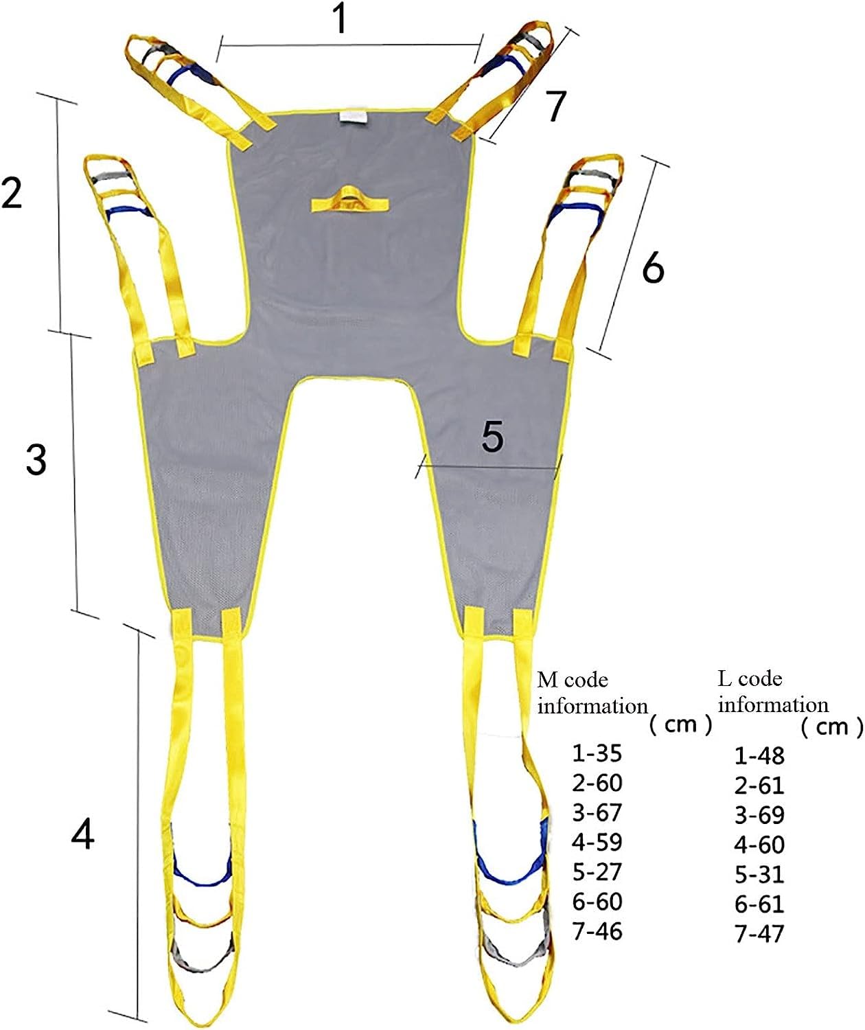 Sling Toilette Sollevatore paziente Attrezzatura Medica per Ascensore Handicapp bariatrico Comodo Ascensore Imbracatura Cintura Medica di trasferimento M
