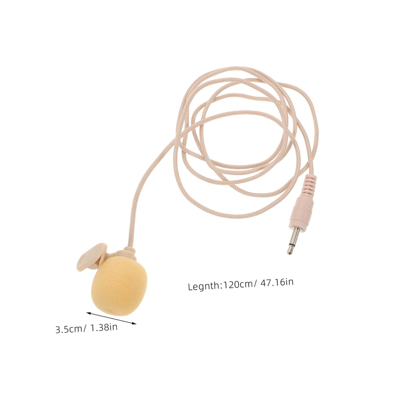 Hemoton Portable Lavalier Microphone Mini Condenser Lapel Mic with Plug for Online Meetings and Interviews Noise Reduction Compatibility for Broadcast and Computer Use