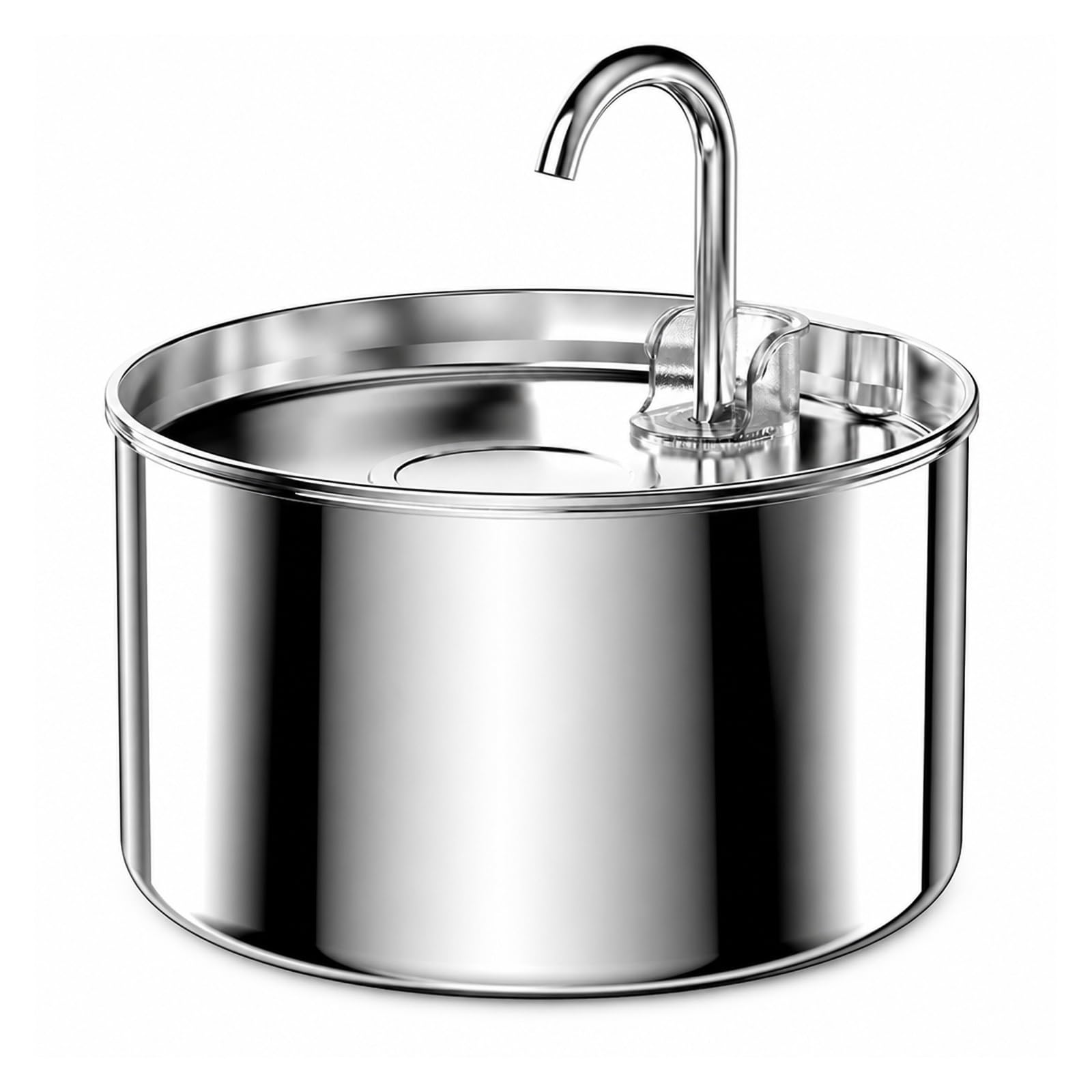 Fuente de Agua para Mascotas, Fuente de Agua automática Cat de 2,2 l/74 oz de Acero Inoxidable(Only 2.2L Fountain)
