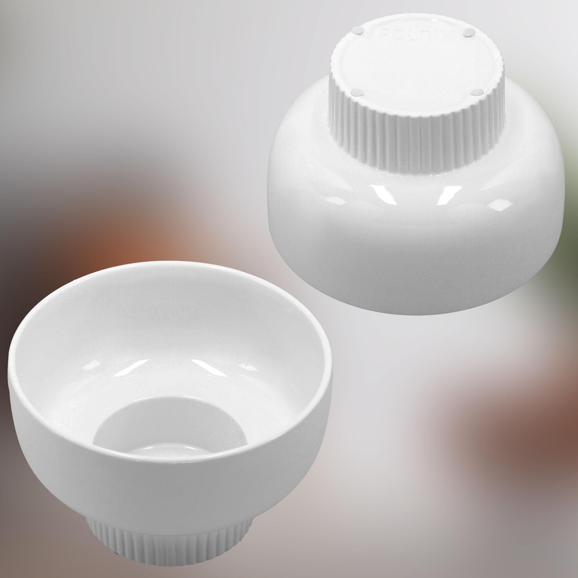 KOTARBAU® 2 szt. Donica Biała ⌀ 24 cm Doniczka Ceramiczna Szkliwiona Doniczka na Kwiaty i inne Rośliny Osłonka na Kwiaty