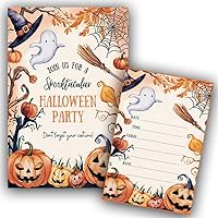 Halloween Party Invites Birthday Invitations & Envelopes (WRITE ON) New (25 with envelopes)